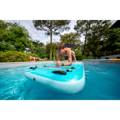 Aqua Marina Peace Summer Vacation Inflatable Fitness Mat with Carry Strap