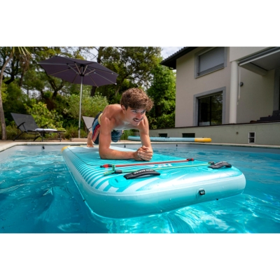 Aqua Marina Peace Summer Vacation Inflatable Fitness Mat with Carry Strap
