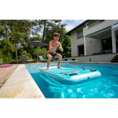 Aqua Marina Peace Summer Vacation Inflatable Fitness Mat with Carry Strap