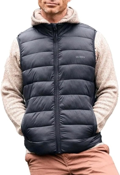 Ανδρικό αμάνικο μπουφάν Saltrock Resin με επένδυση σε σκούρο γκρι