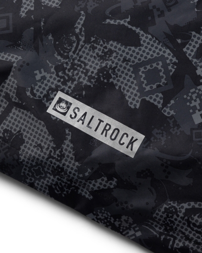 Водоустойчиво унисекс пончо яке роба Saltrock Digi Camo в черно/синьо