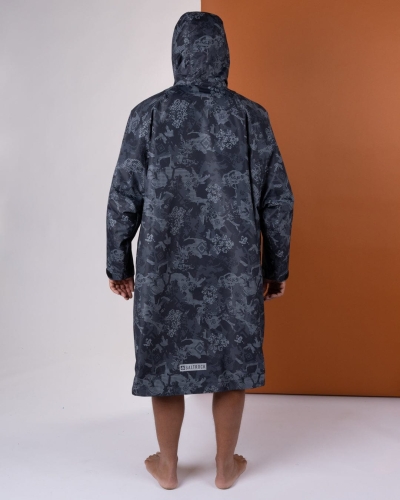 Водоустойчиво унисекс пончо яке роба Saltrock Digi Camo в черно/синьо