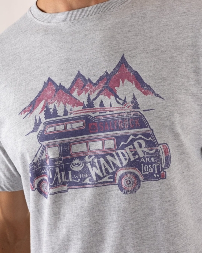 Saltrock Lost Van Herren Kurzarm-T-Shirt Grau