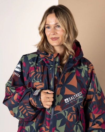 Водоустойчиво унисекс пончо яке роба Saltrock Balance Four Seasons в синьо/черно