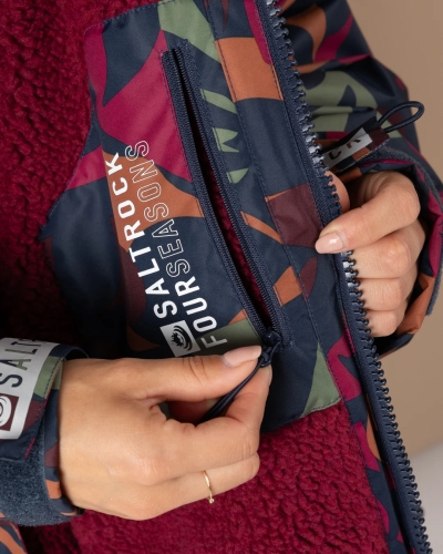 Водоустойчиво унисекс пончо яке роба Saltrock Balance Four Seasons в синьо/черно