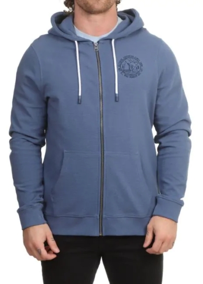 Saltrock Hanns Zip Hoodie Mid Blue