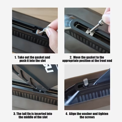 Universelle Surfbrett- und SUP Finnen 6er Set Edelstahl