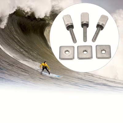 Universal Surf Board and SUP Fins 4pcs Set Stainless Steel