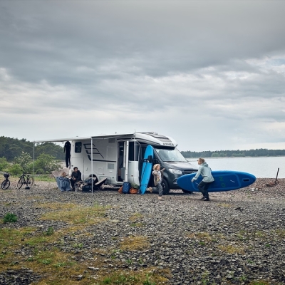 Странична сенник Thule Omnistor 5200 - 190 см до 500 см с бял корпус