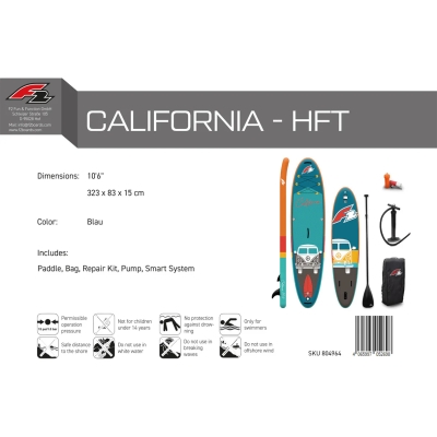 F2 California HFT 10'6" SUP Türkis