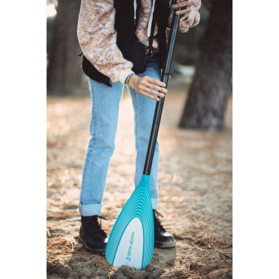 Гребло за СУП Spinera Classic Alu с лопатка в цвят синьо-зелено