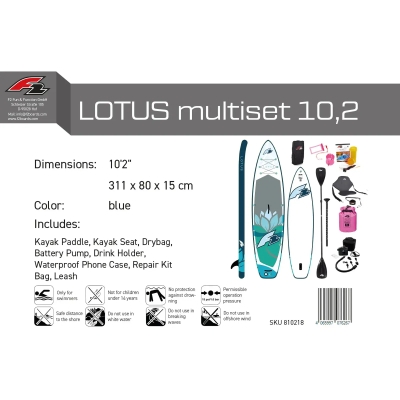 F2 Lotus 10'2" Multiset SUP Blue