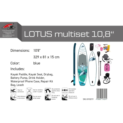 F2 Lotus 10'8" Multiset SUP Μπλε