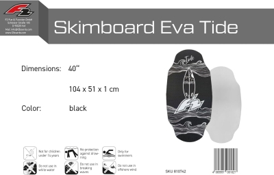 F2 Skim Board Eva Shore Black 40' Black