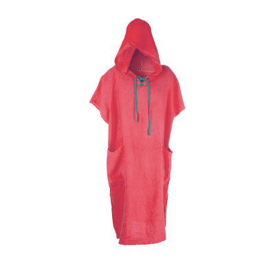 Colour Monk Shaman Linen Changing Poncho Hot Coral