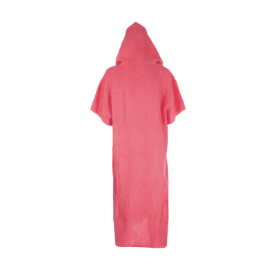 Colour Monk Shaman Linen Changing Poncho Hot Coral