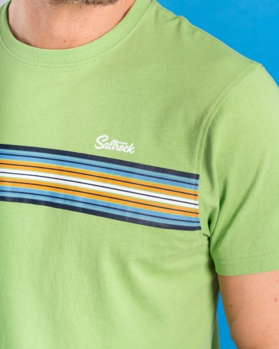 Tricou albastru cu mânecă scurtă pentru bărbați Saltrock Classic Stripe