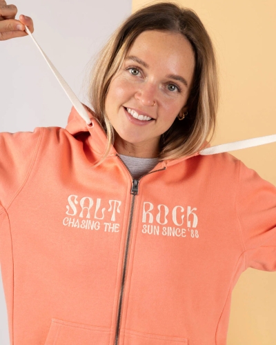 Saltrock Mantra Zip Hoodie Coral